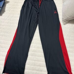 Adidas Black Pants with Red Stripes